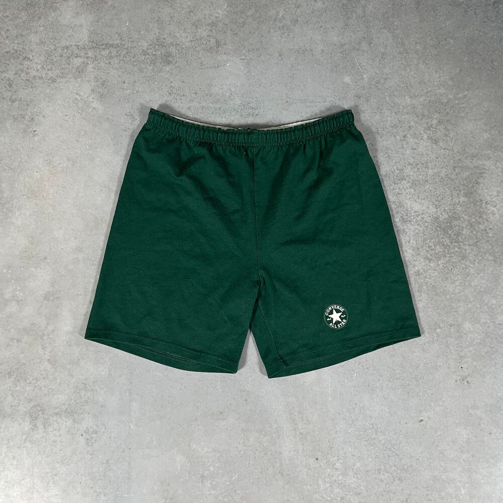 Vintage 90's Converse All Star Made in USA Green Shorts Size Medium/32-34